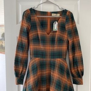 Hearts and Found Linen Tartan Dress